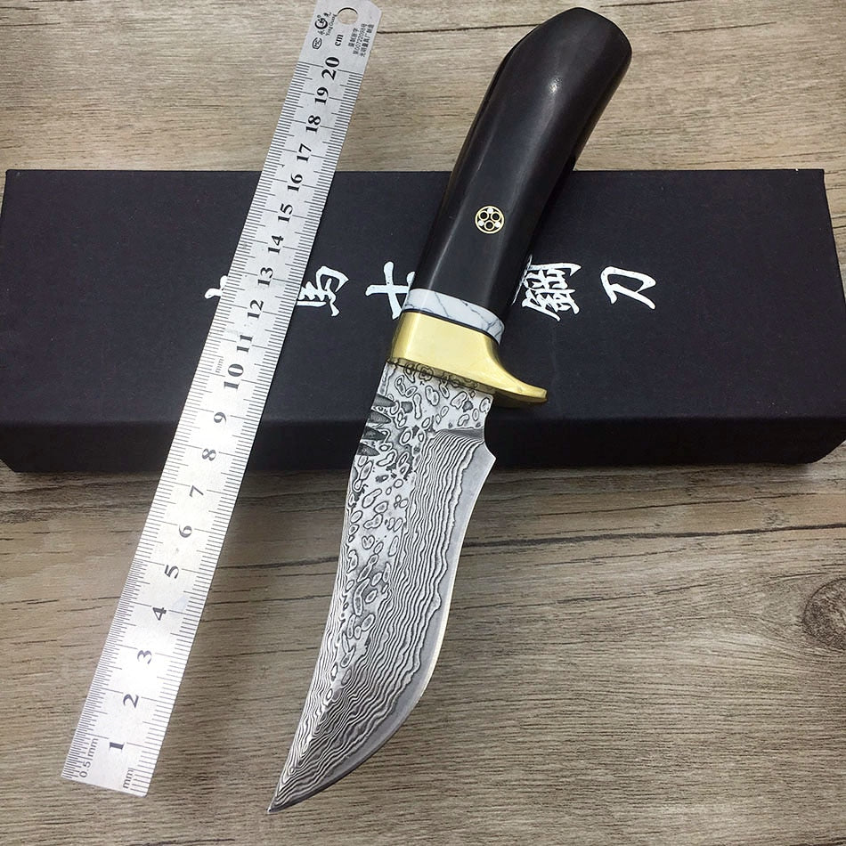 Damascus Steel hunting knife